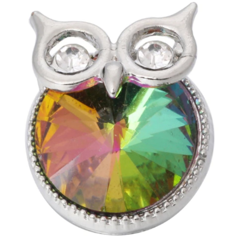 Rainbow Owl Snap For Snap Jewelry